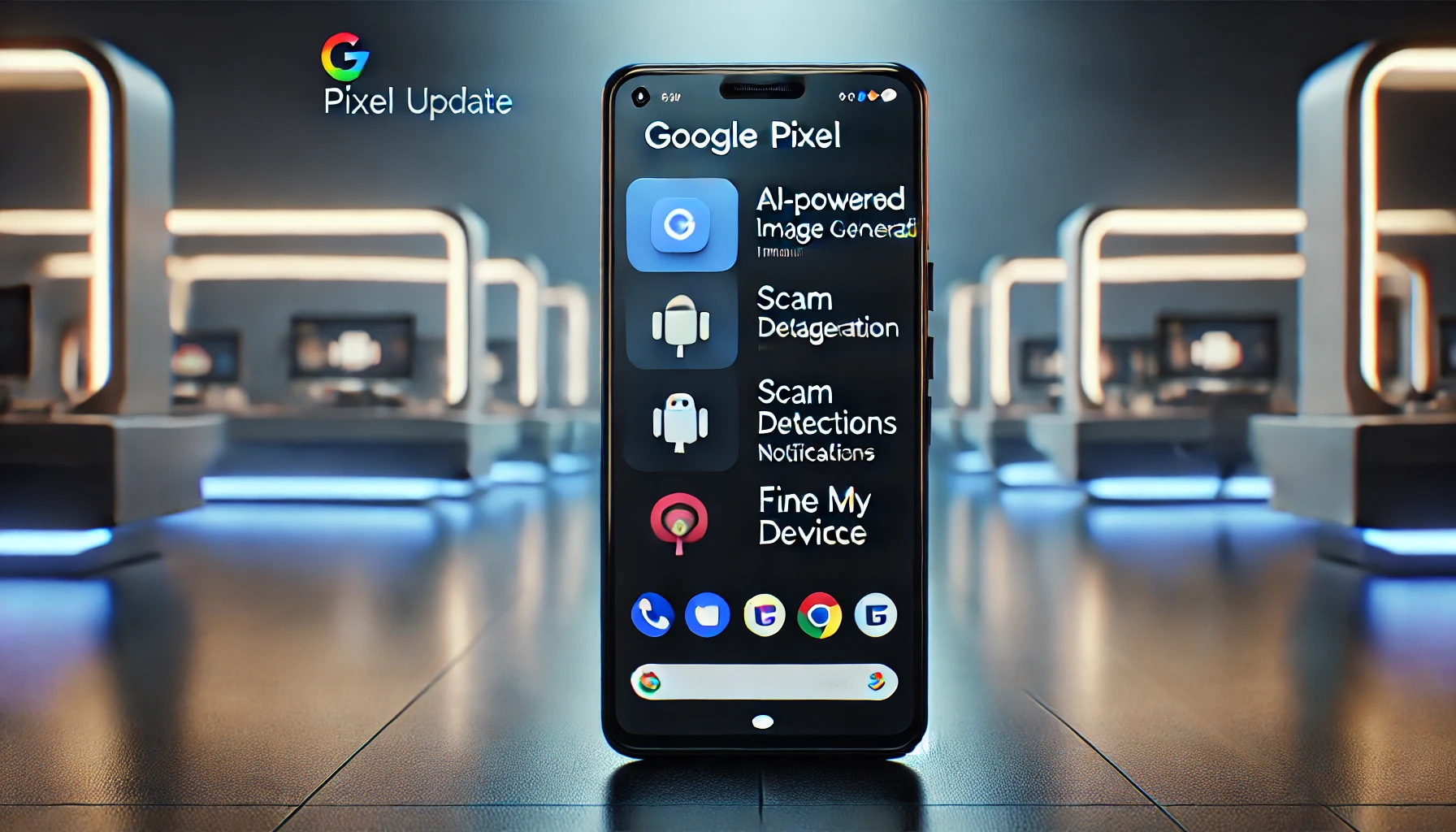 A modern smartphone displaying Google's latest Pixel update