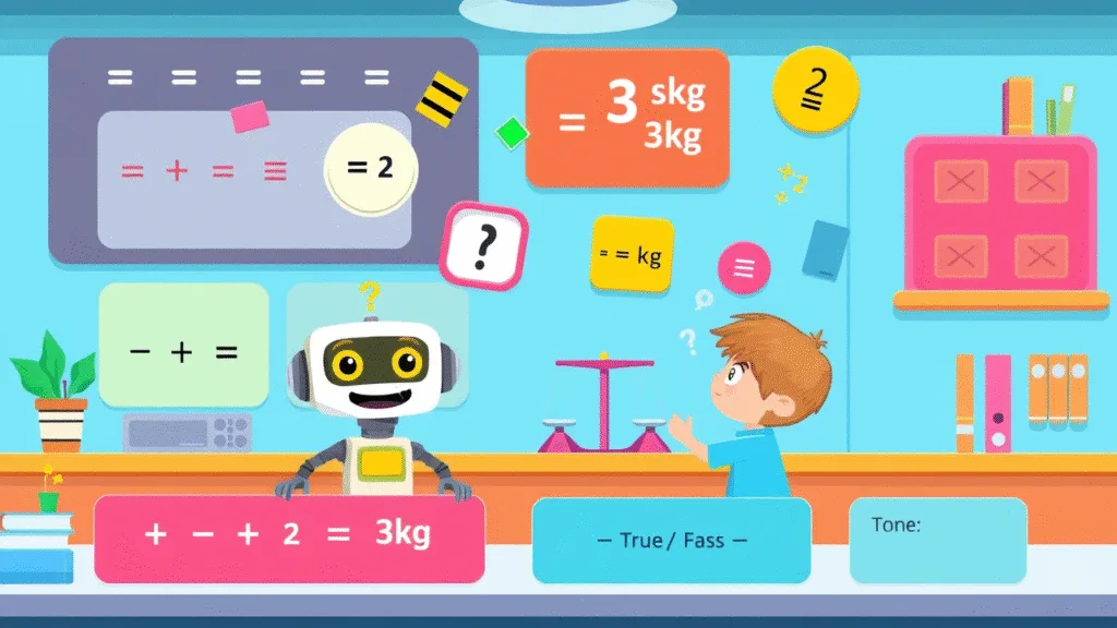 A cartoon math lab where a robot and a child are solving problems together01l4 BLOG PK A cartoon math lab where a robot and a child are solving problems together