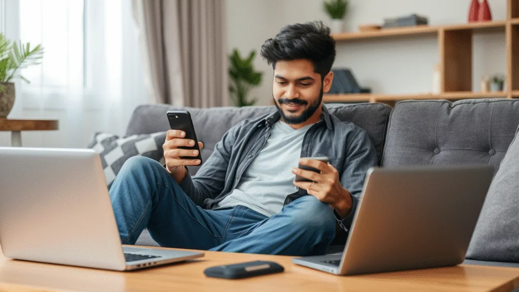 Young Pakistani Using Mobile App for Crypto Trading BLOG PK Young Pakistani Using Mobile App for Crypto Trading