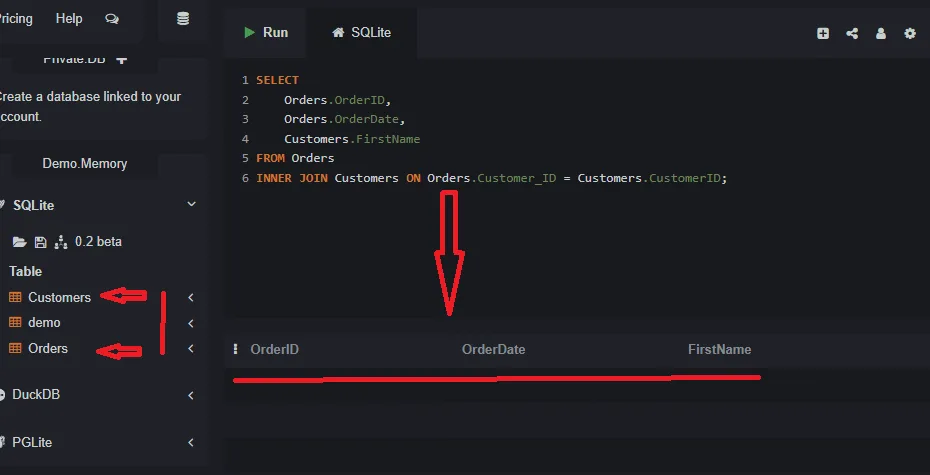 Combining Tables with INNER JOIN